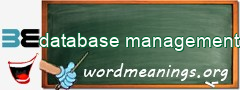 WordMeaning blackboard for database management